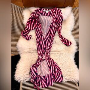 Vintage DVF classic Wrap Dress Diane Von Furstenberg dress 4 Rose julian Zèbre